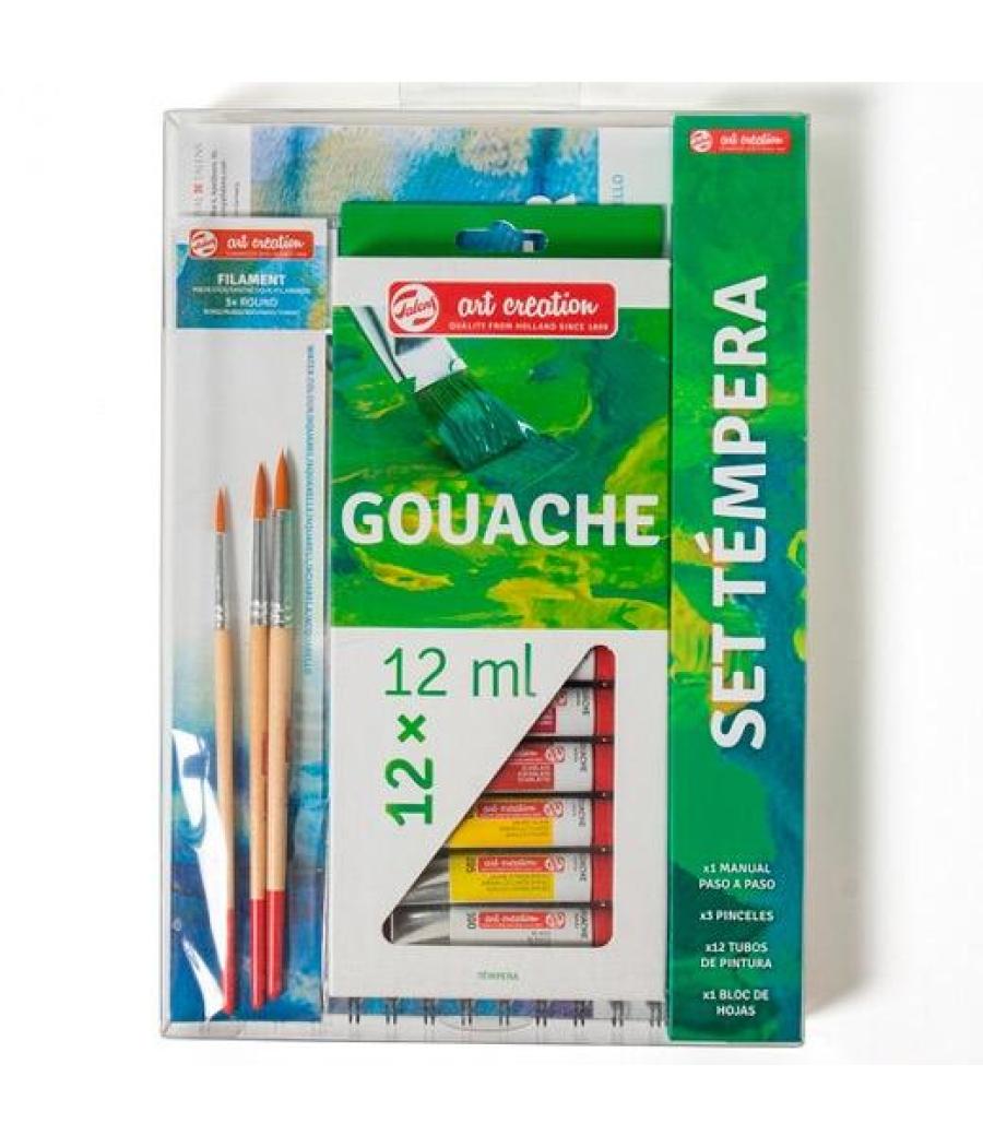 Talens art creation set témpera 12 tubos x 12ml colores surtidos