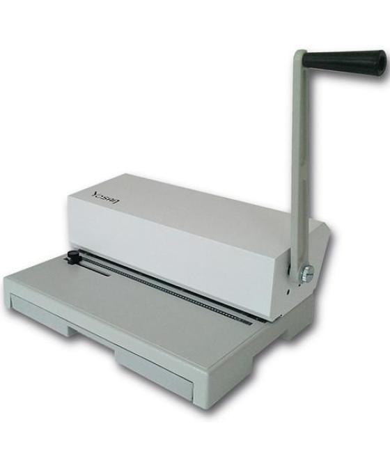 Yosan encuadernadora 64 (paso 5:1) espiral manual folio apaisado gris