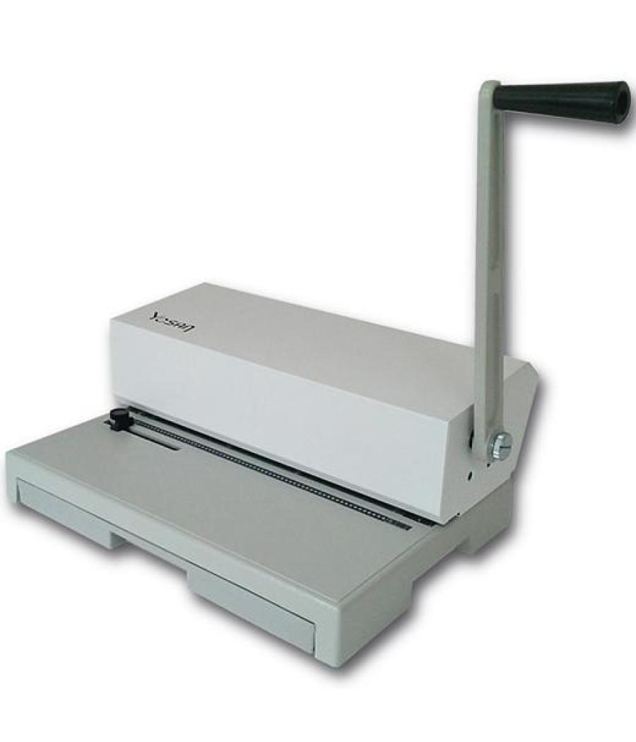 Yosan encuadernadora 64 (paso 5:1) espiral manual folio apaisado gris