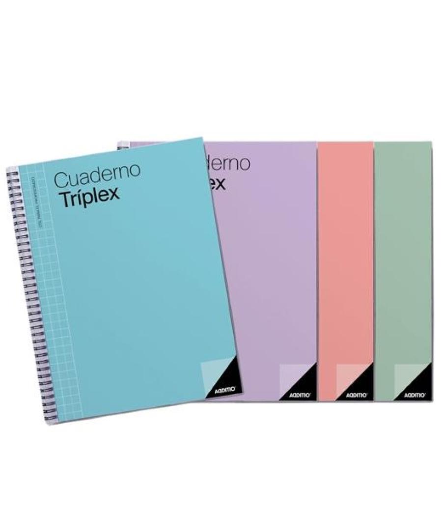 Additio cuaderno triplex para el profesorado espiral doble 144 páginas pvc c/surtidos