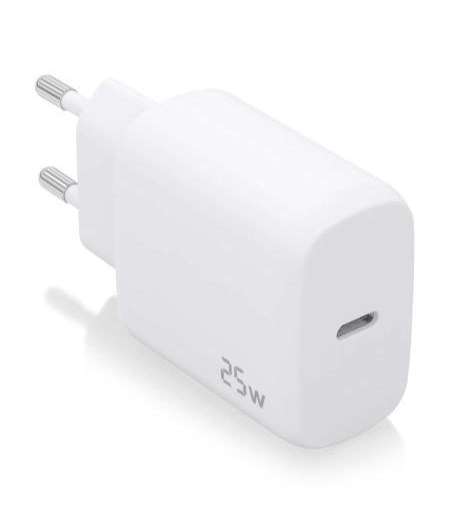 Aisens cargador usb-c pd3.0 1 puerto 1xusb-c 25w, blanco