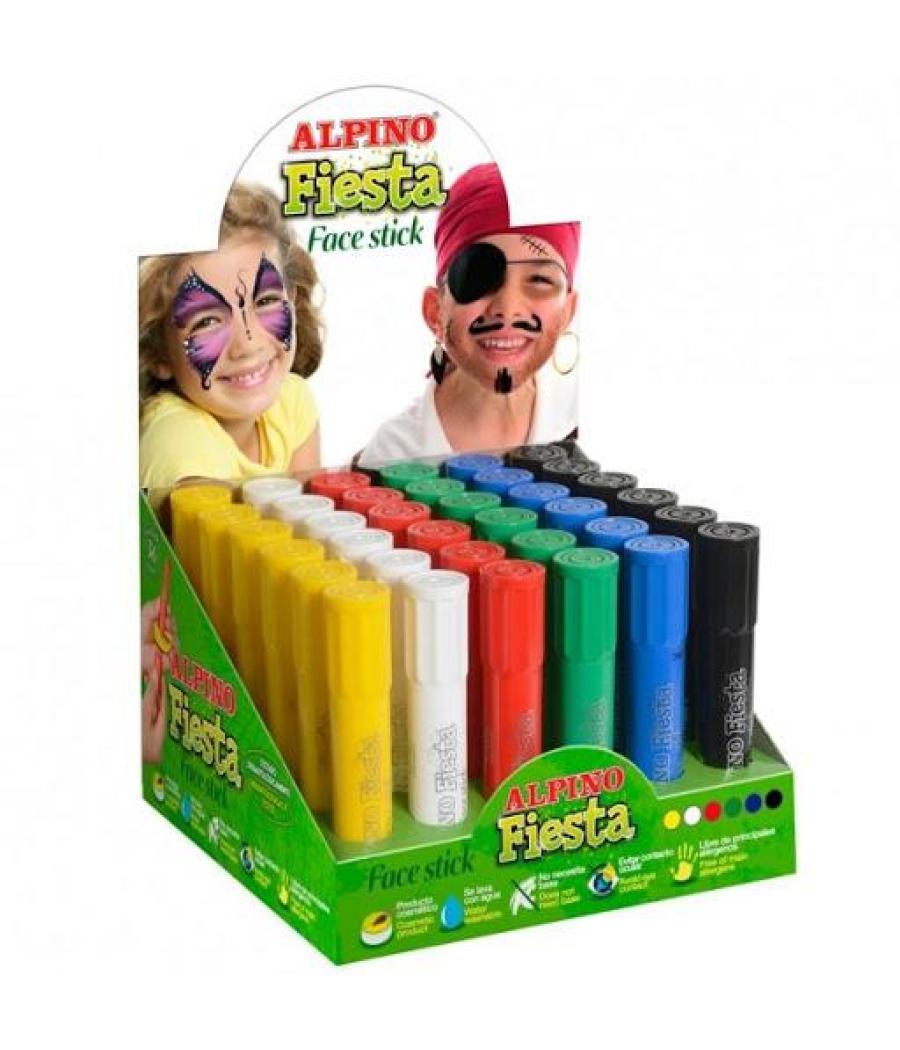 Alpino maquillaje en barra fiesta face stick caja expositora de 30 c/surtidos