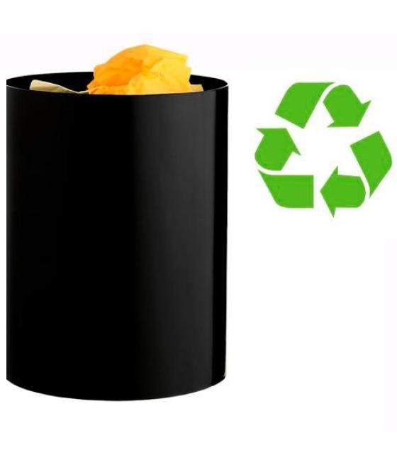 Archivo 2000 papelera sostenible 18l 260x335mm poliestireno 100% reciclado y reciclable negro