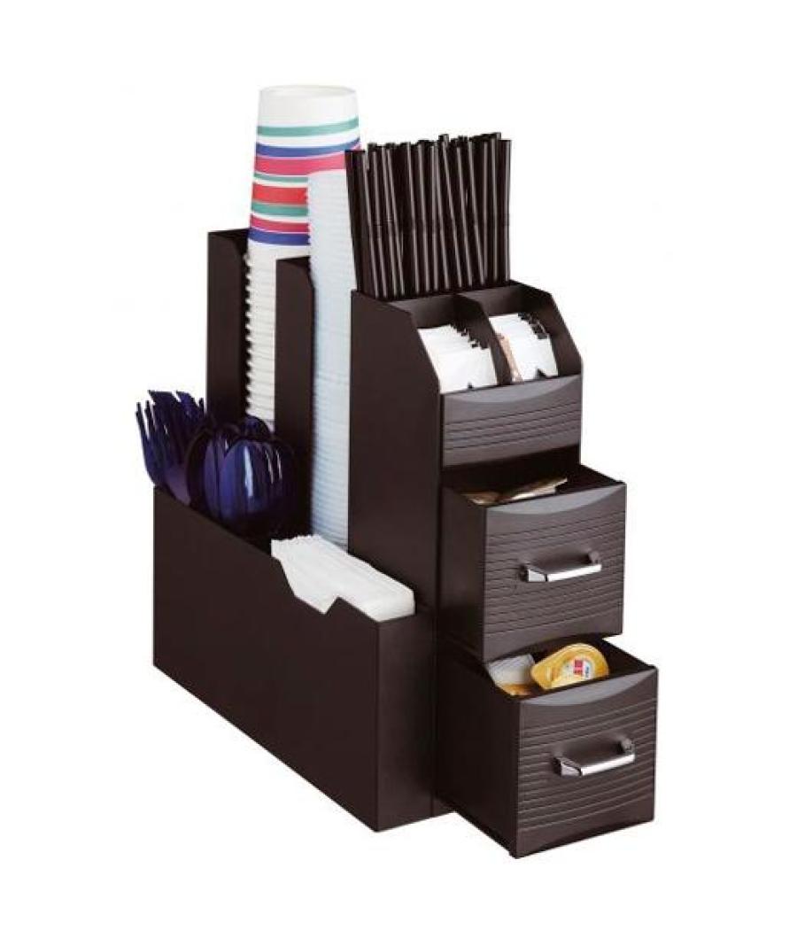 Archivo 2000 organizador la hora del café con 2 cajones para almacenaje de cápsulas y compartimentos independientes