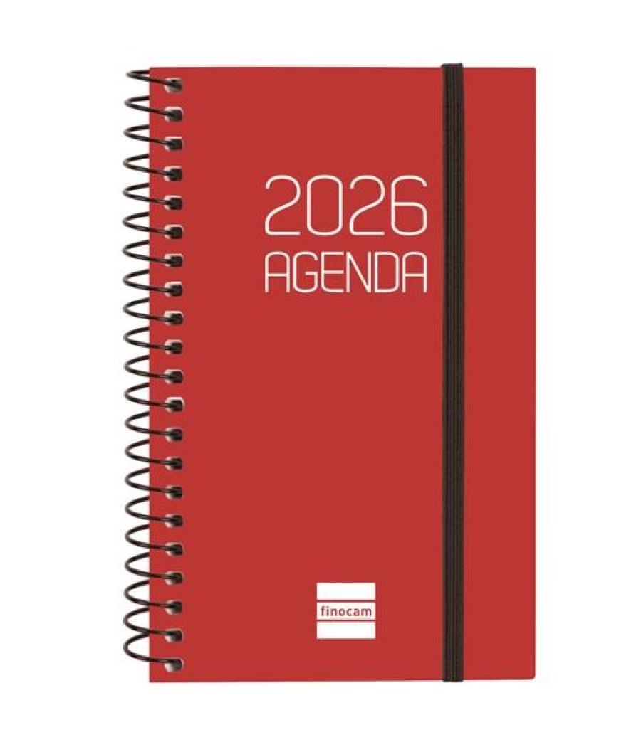 Finocam agenda espiral opaque e3-79x127mm svh tapa pp burdeos 2026