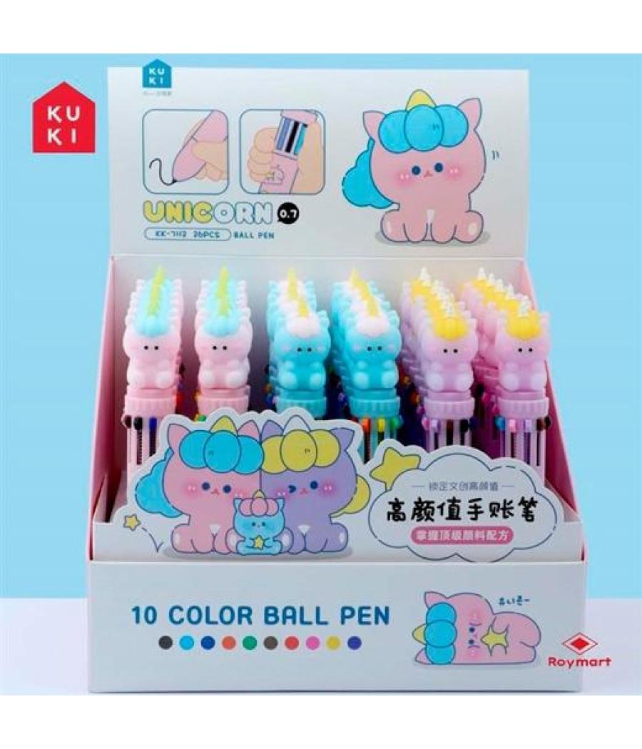 Roymart bolis de 10 colores unicornios surtidos expositor 36 ud