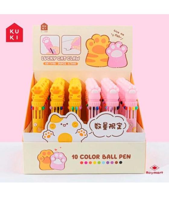 Roymart bolis de 10 colores lucky cat claw surtidos expositor 36 ud