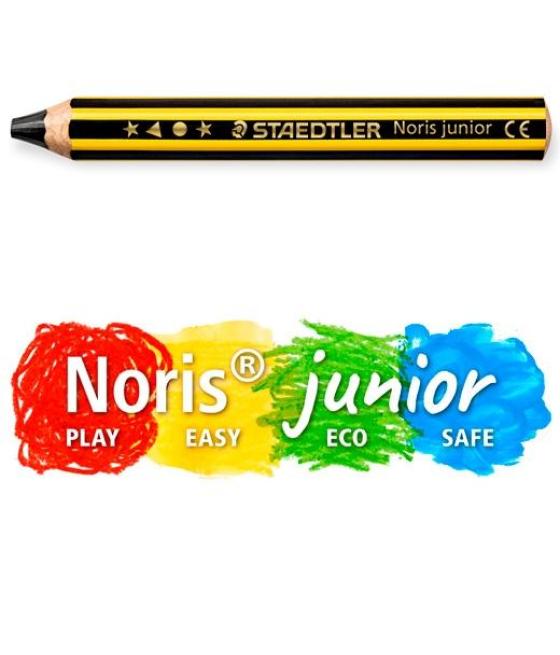 Staedtler lápiz de grafito noris junior 141 extragrueso para niños +2 años -caja 6 ud-
