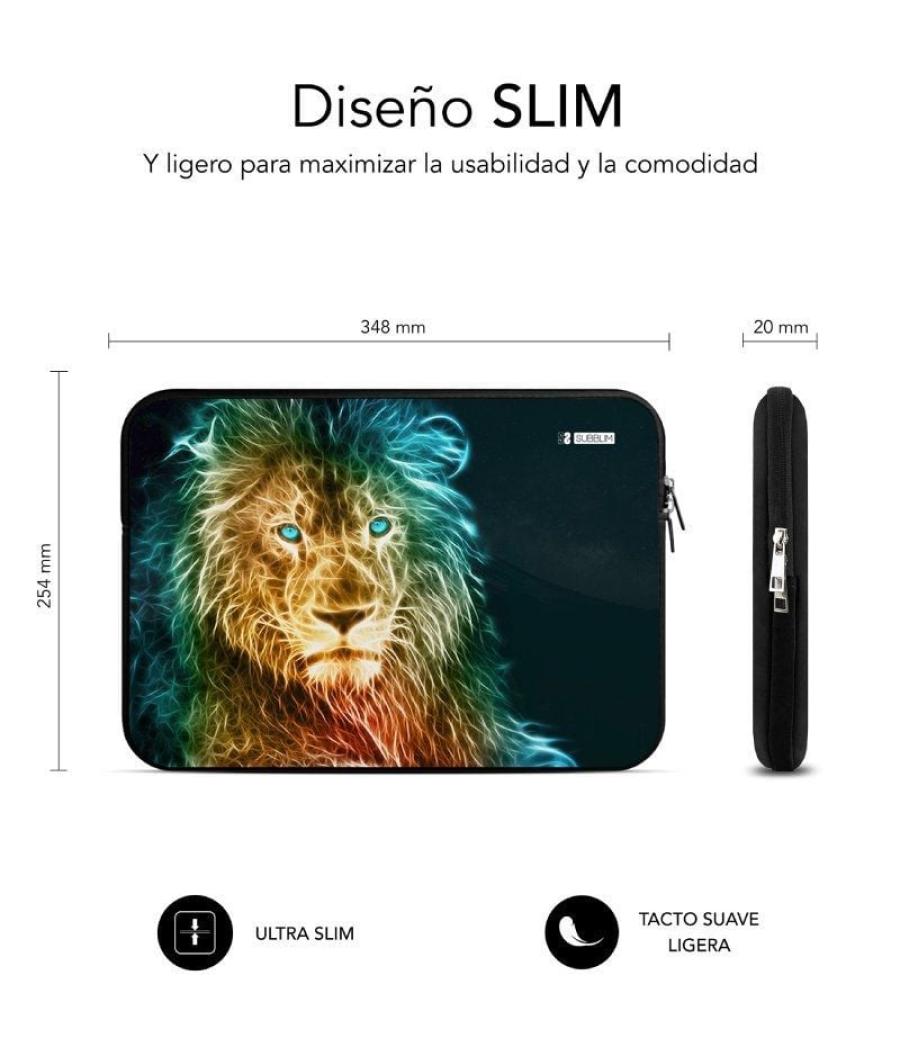 Funda subblim trendy sleeve neo lion para portátiles hasta 14'