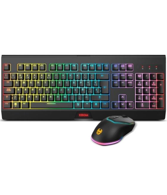 Pack gaming krom kabala/ teclado + ratón inalámbricos