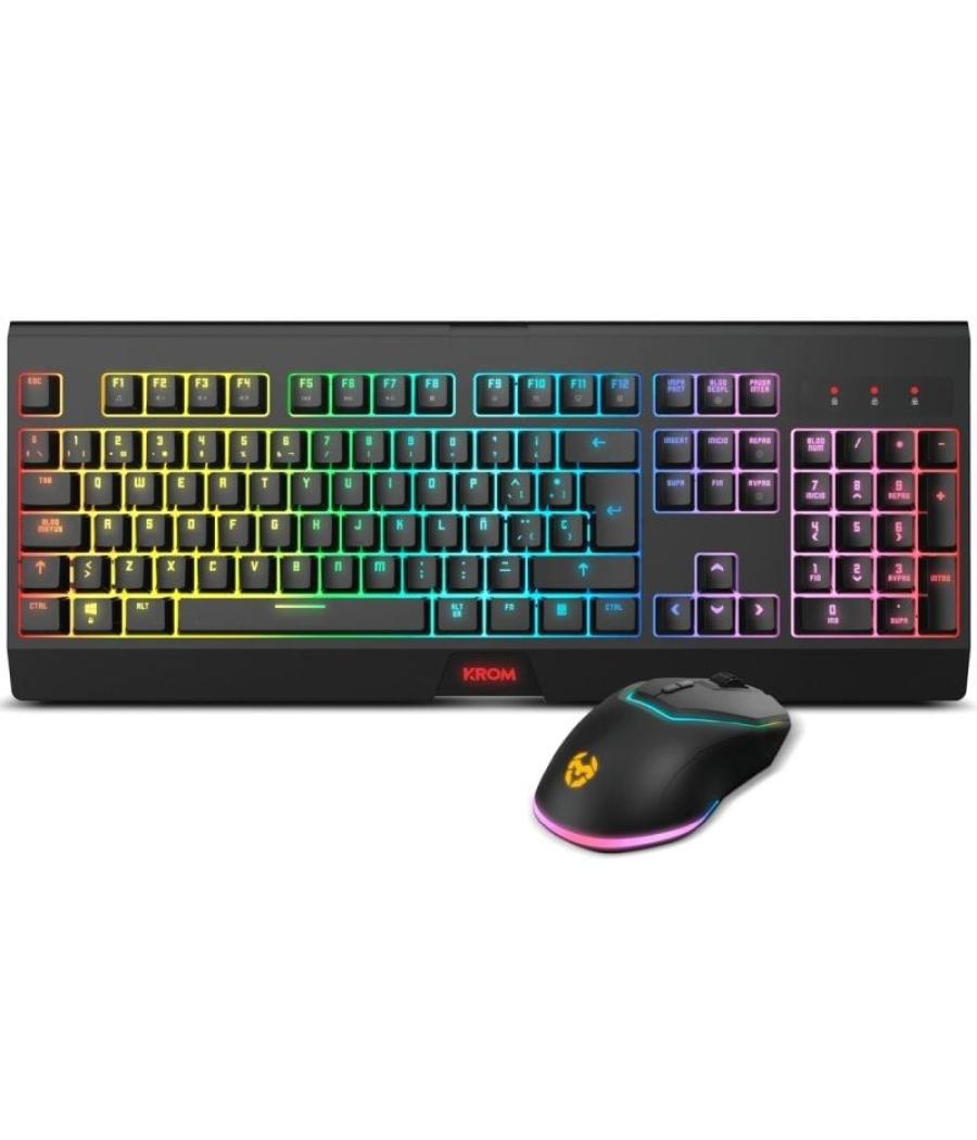 Pack gaming krom kabala/ teclado + ratón inalámbricos