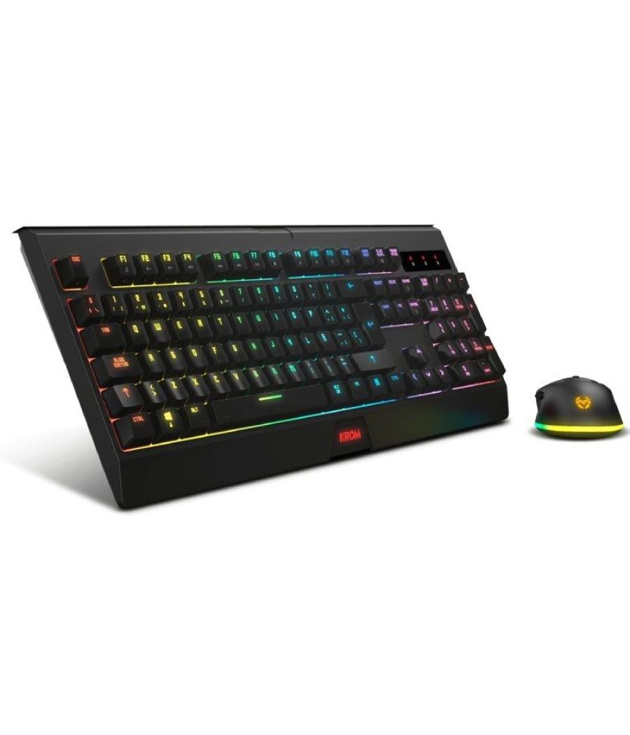 Pack gaming krom kabala/ teclado + ratón inalámbricos