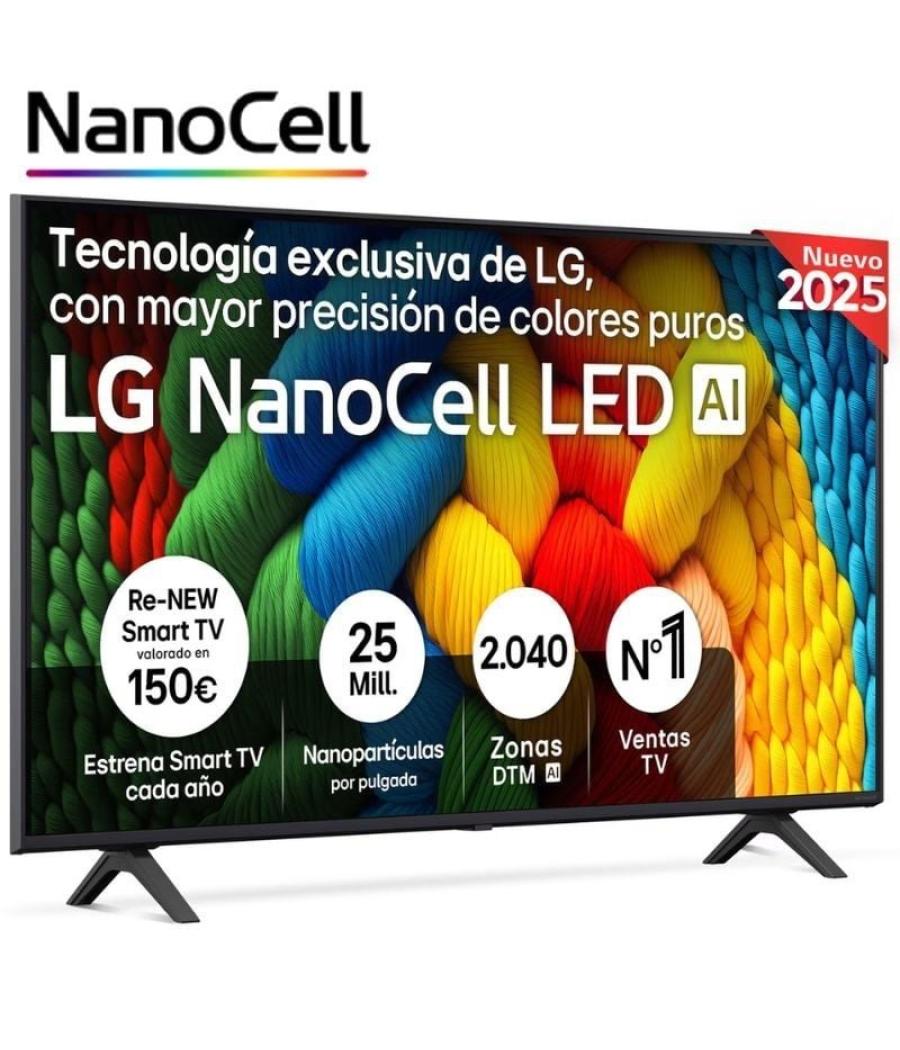 Televisor lg nanocell 50nano80a6b 50'/ ultra hd 4k/ smart tv/ wifi