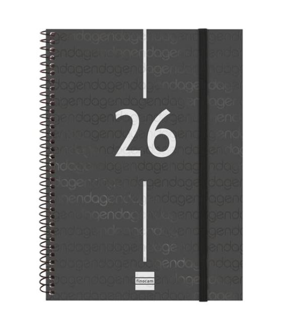 Finocam agenda espiral year e10-155x212mm svh tapa pp negro 2026