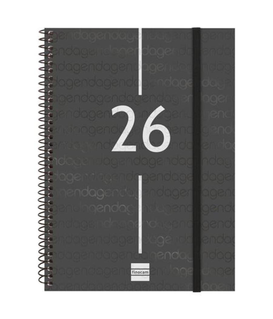 Finocam agenda espiral year e10-155x212mm svh tapa pp negro 2026