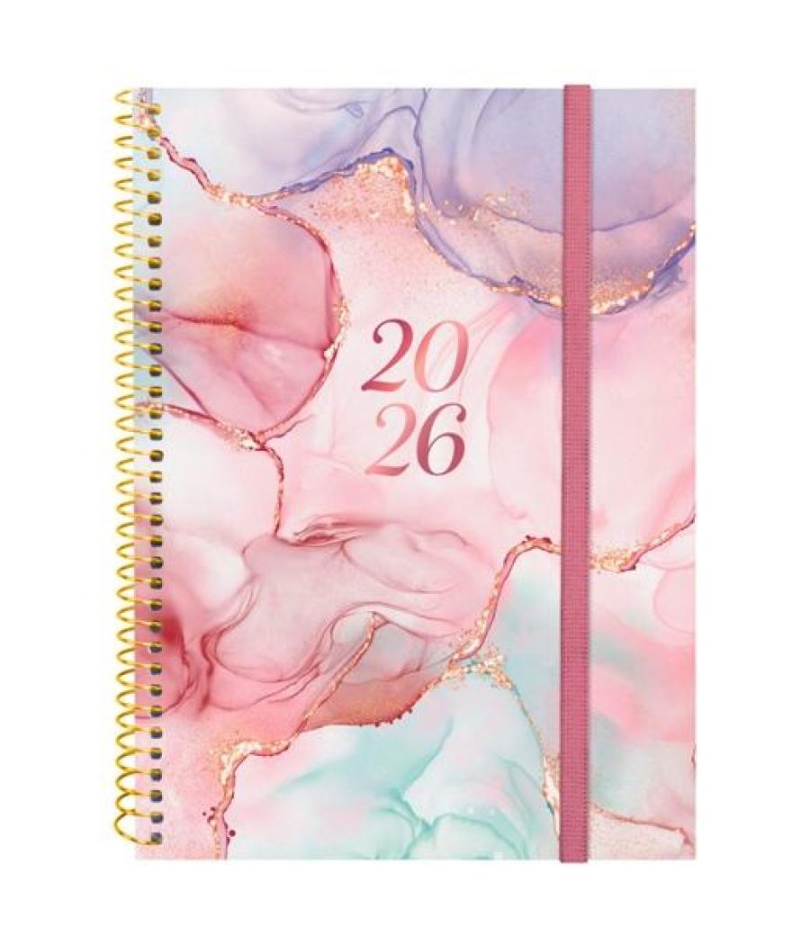 Finocam agenda espiral design collection e10-155x212mm svh tapa pp goldy 2026