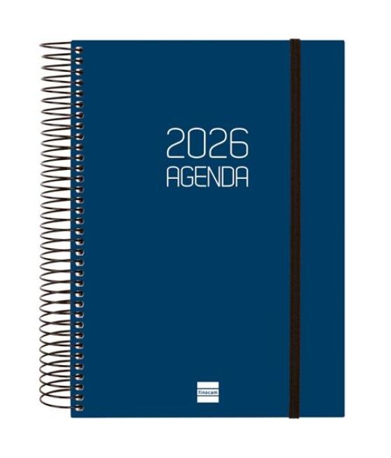 Finocam agenda espiral opaque e10-155x212mm 1dp tapa pp azul 2026