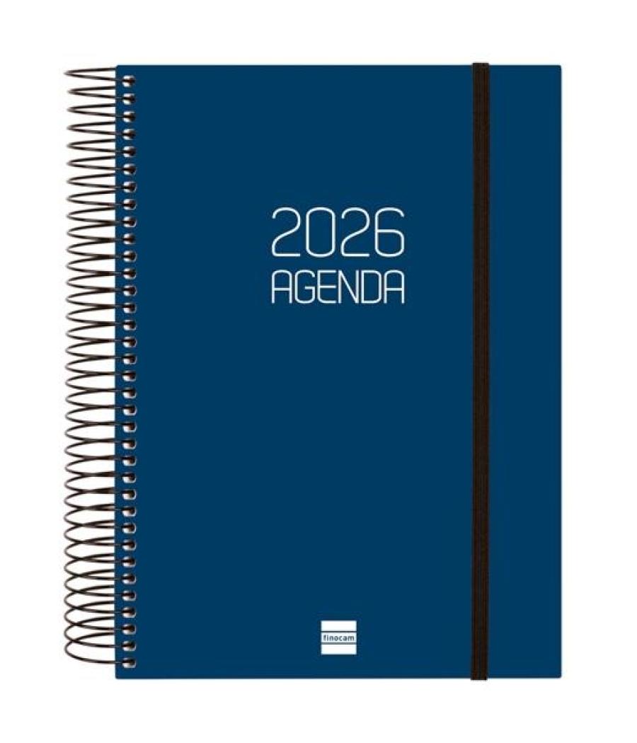 Finocam agenda espiral opaque e10-155x212mm 1dp tapa pp azul 2026