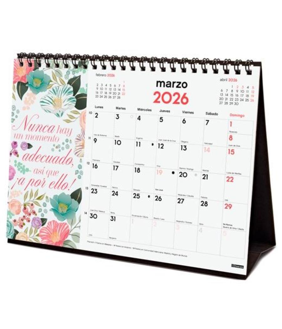 Finocam calendario de sobremesa para escribir s-210x150mm mv imágenes frases motivadoras 2026