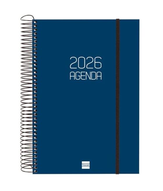Finocam agenda espiral opaque e11-165x242mm 1dp tapa pp azul 2026