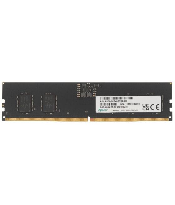 Memoria ram apacer fl.08g2a.rth 8gb/ ddr5/ 4800mhz/ 1.1v/ cl40/ udimm