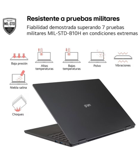 Portátil lg gram 14zd90t-g ax88b intel core ultra 7-255h/ 32gb/ 1tb ssd/ 14'/ sin sistema operativo