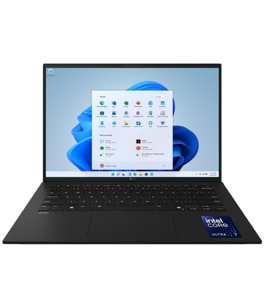 Portátil lg gram 14z90t-g.ad88b intel core ultra 7-255h/ 32gb/ 1tb ssd/ 14'/ win11