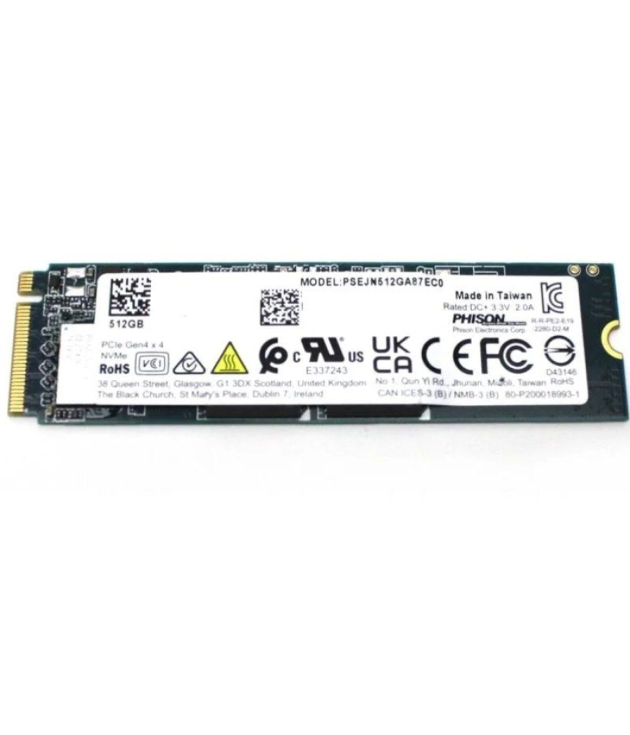Disco ssd phison psenn512ga87qc0 512gb/ m.2 2280 pcie gen4/ full capacity