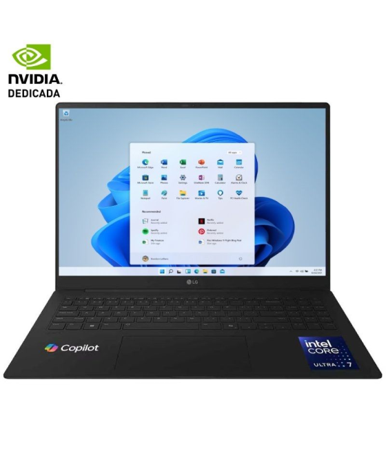 Portátil lg gram pro 16z90tr-e.ad88b intel core ultra 7-255h/ 32gb/ 1tb ssd/ geforce rtx 5050/ 16'/ win11