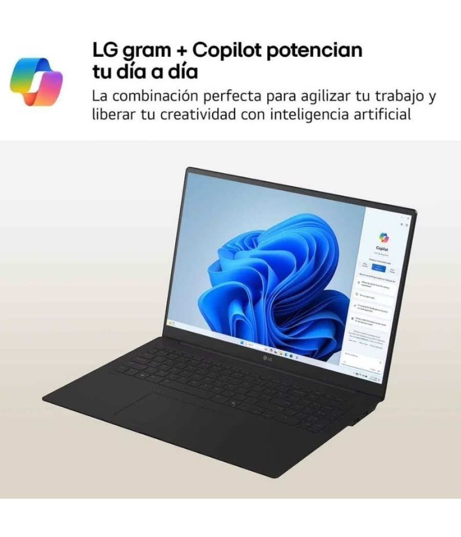 Portátil lg gram pro 16z90tr-e.ad88b intel core ultra 7-255h/ 32gb/ 1tb ssd/ geforce rtx 5050/ 16'/ win11