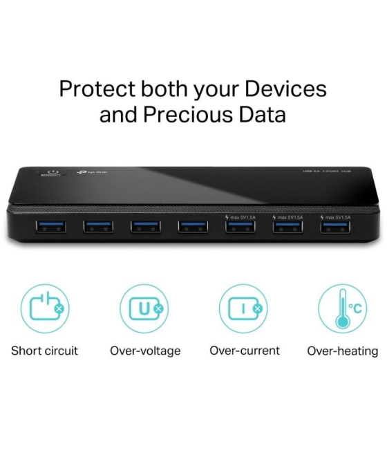Hub usb 3.0 tp-link ue330/ 7xusb/ 1xmicrousb dc/ negro