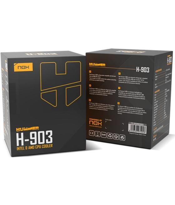 Ventilador con disipador nox hummer h-903/ 9.2cm