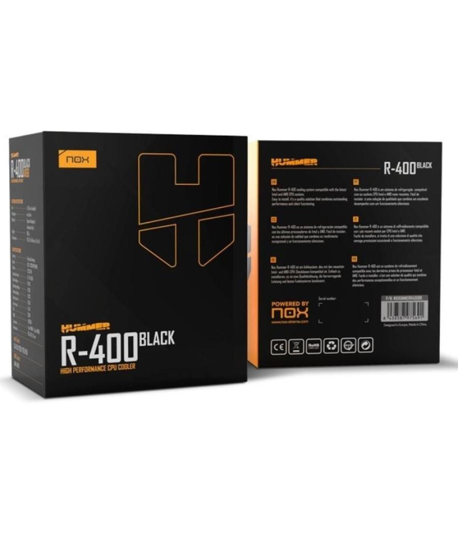 Ventilador con disipador nox hummer r-400/ 12cm