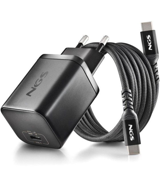 Cargador gan de portátil ngs bud65w-h para hp/ 1xusb tipo-c/ 65w/ automático/ 8 conectores/ voltaje 5-20v