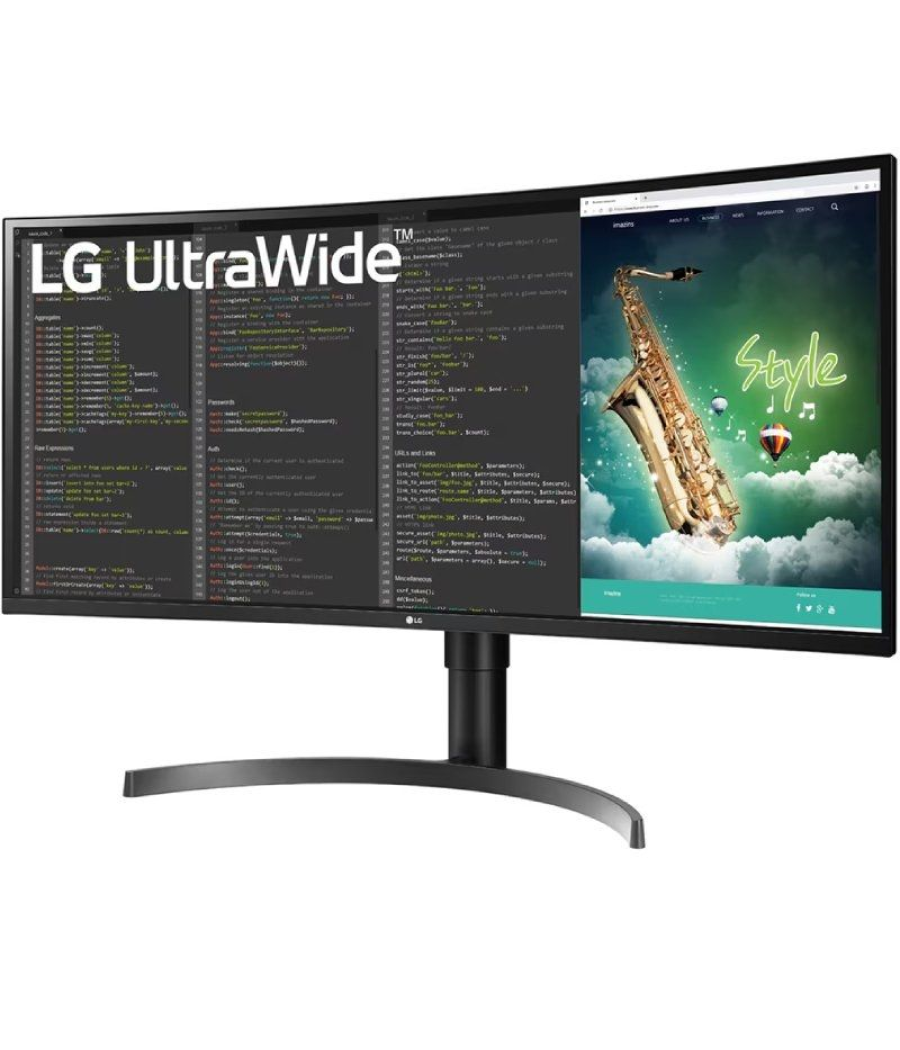 Monitor profesional ultrapanorámico curvo lg 35wn75cp-b 35'/ wqhd/ multimedia/ regulable en altura/ negro