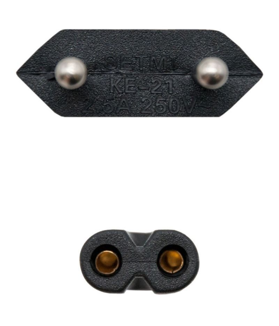 Cable alimentación forma 8 nanocable 10.22.0402-l200/ cee7/16 macho - c7 hembra/ 2m/ negro