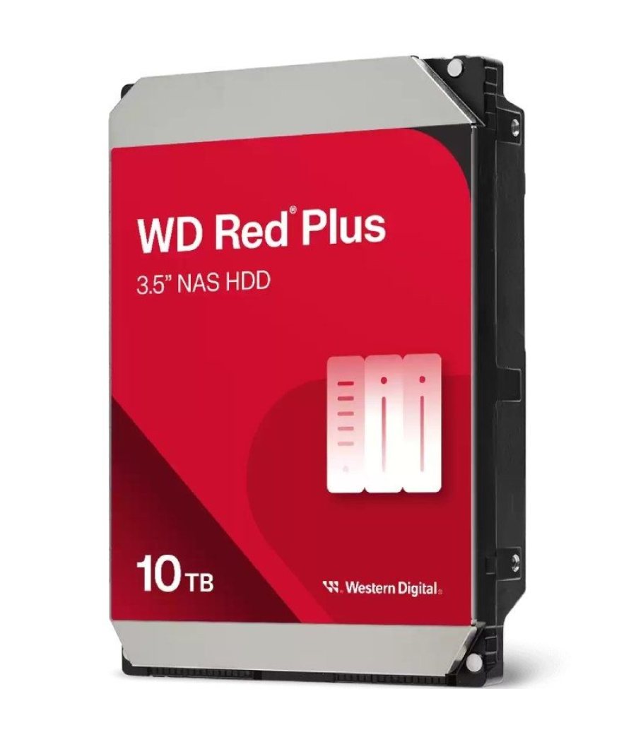 Disco duro western digital wd red plus nas 10tb/ 3.5'/ sata iii/ 512mb