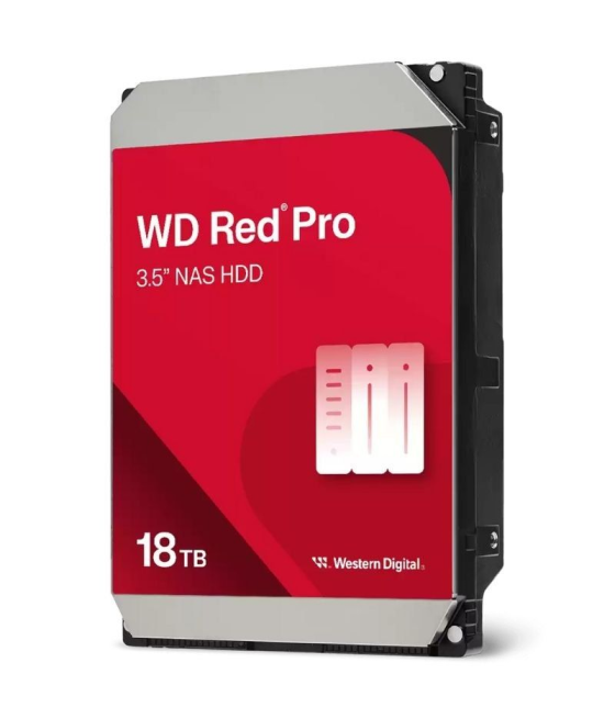 Disco duro western digital wd red pro nas 18tb/ 3.5'/ sata iii/ 512mb