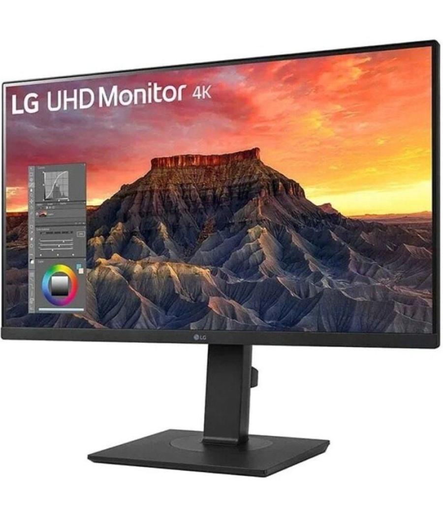 Monitor profesional lg 27bq65ub-b 27'/ 4k/ multimedia/ regulable en altura/ negro