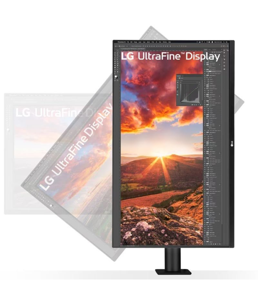 Monitor profesional lg ultrafine display 32un880k-b 31.5'/ 4k/ multimedia/ regulable en altura/ negro