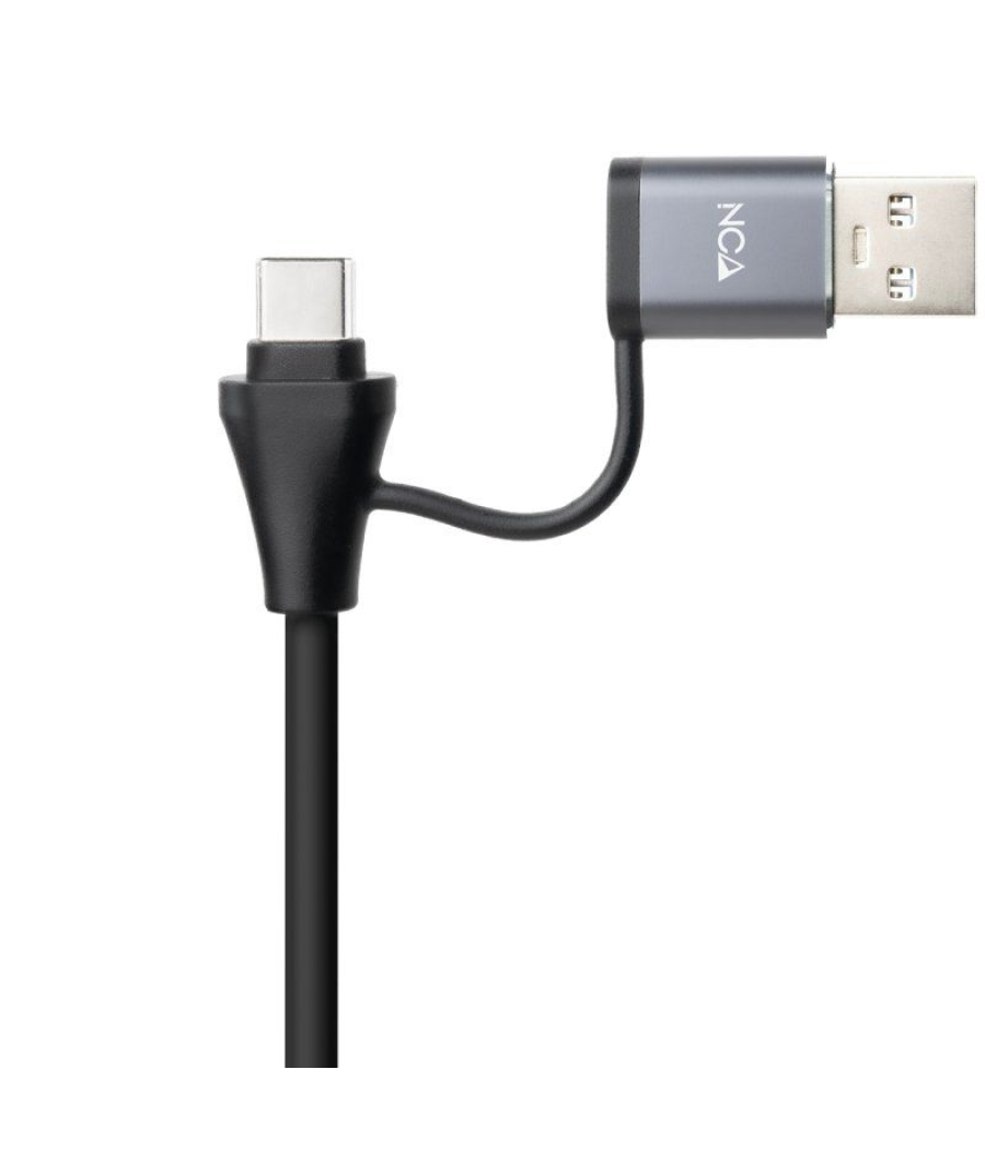 Hub usb + usb tipo-c 3.0 nanocable 10.03.0412/ 3xusb/ 1xrj45/ gris