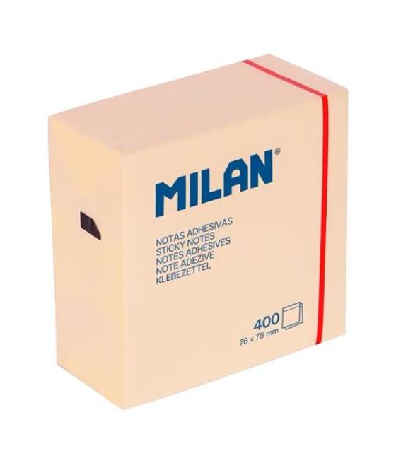 Milan bloc notas adhesivas 400h 76x76mm amarillo claro