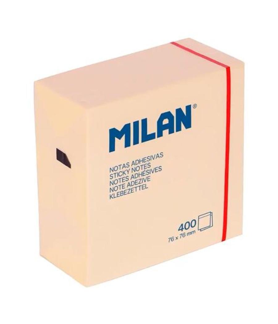 Milan bloc notas adhesivas 400h 76x76mm amarillo claro