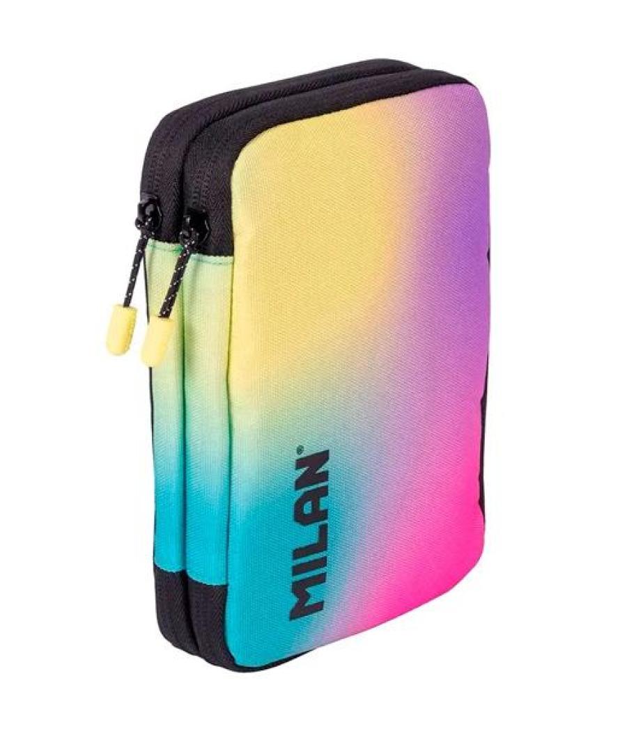 Milan plumier 2 pisos con contenido colección sunset negro