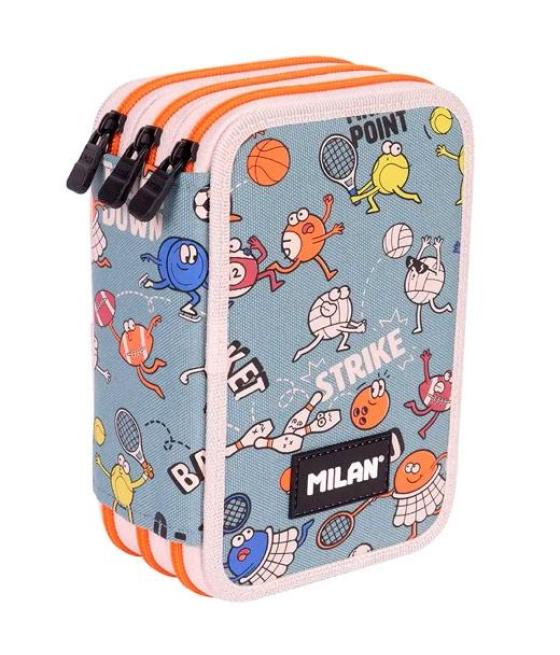 Milan plumier 3 pisos con contenido serie especial sports