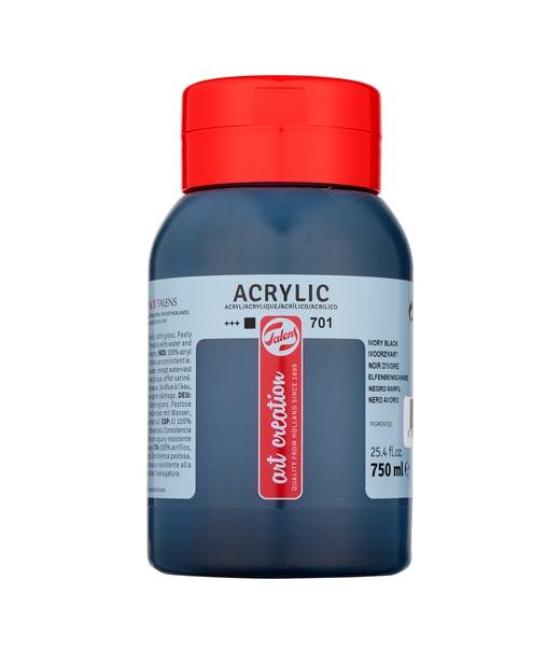 Talens art creation colores acrílico bote 750ml negro marfil