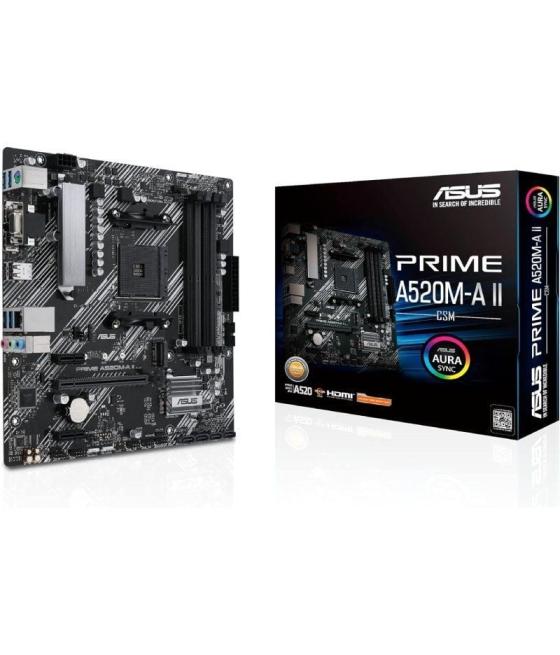 Placa base asus prime a520m-a ii/csm socket am4/ ddr4/ pcie 3.0/ micro atx
