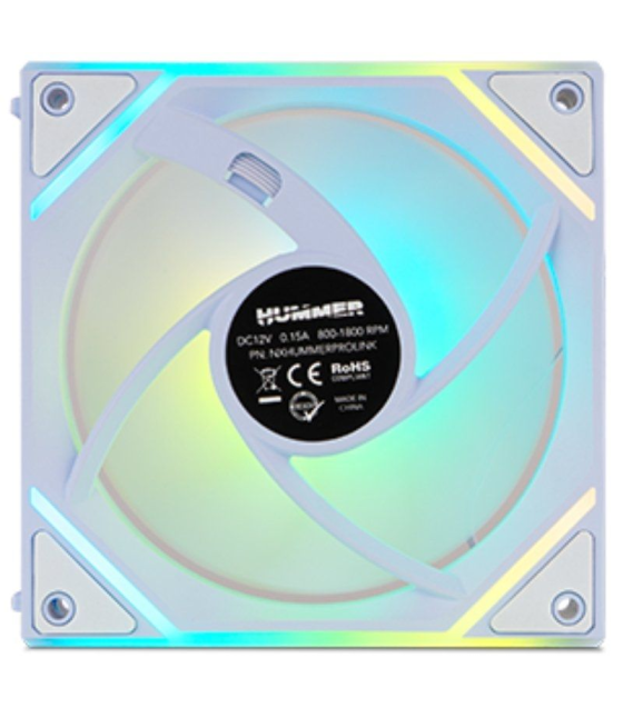 Pack 3 ventiladores nox pro link/ argb/ 12cm/ blancos