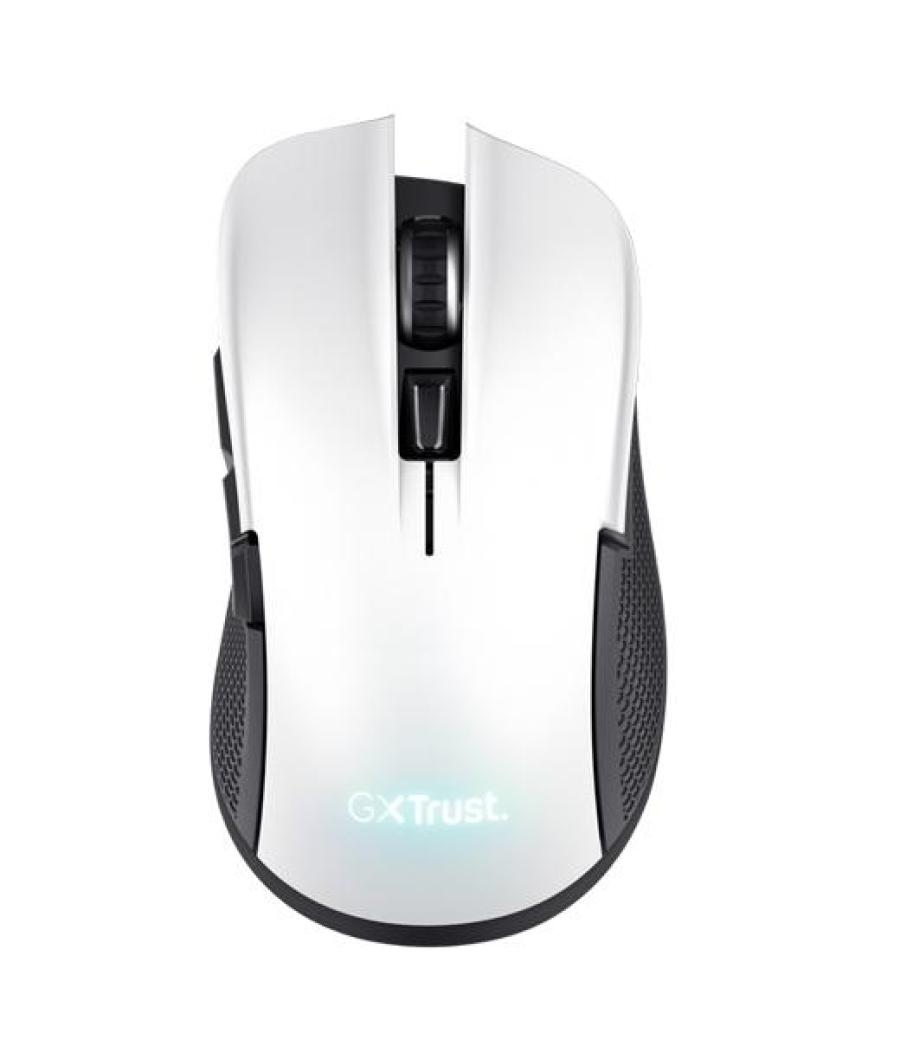 Trust ratón gaming gxt 923w inalámbrico recargable 7200 dpi 6 botones diestro iluminación led blanco