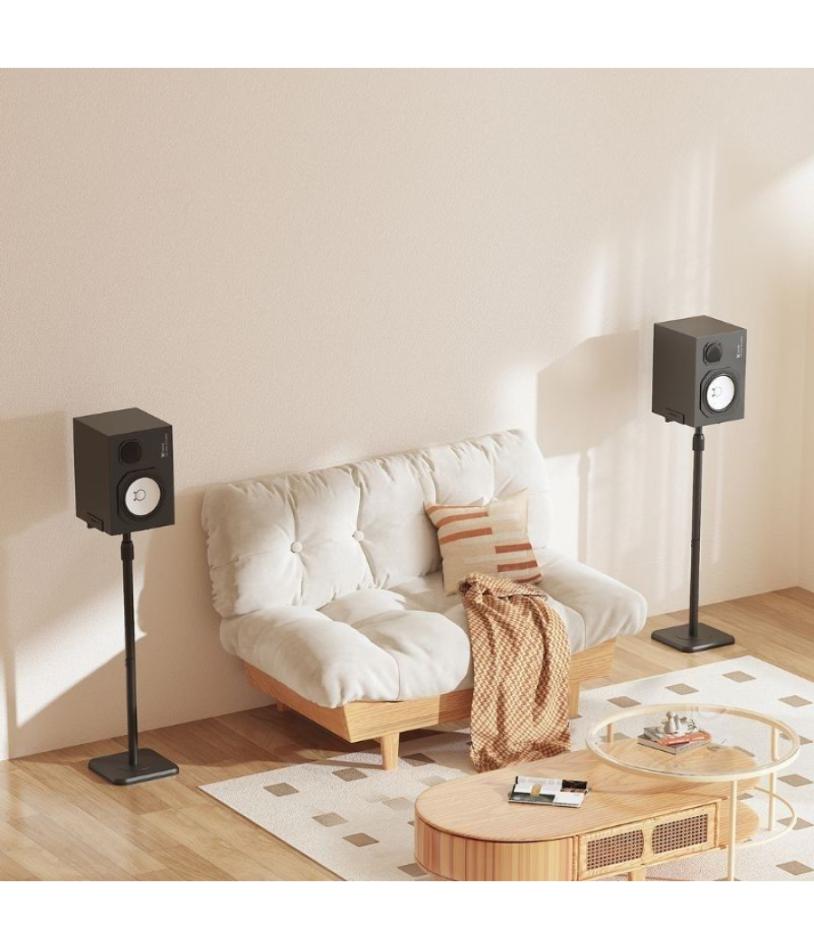 Soporte de suelo inclinable/ giratorio aisens spk09u-429 para altavoces/ hasta 5kg